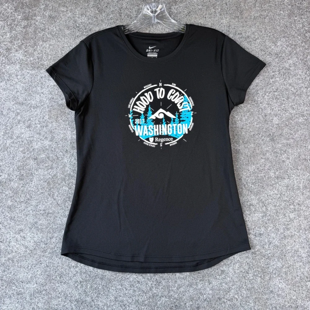 Nike Dri-FIT Women's Medium Hood To Coast 2017 Washington Running Shirt Black